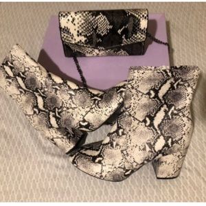 Madden Girl Snakeskin boots and matching purse